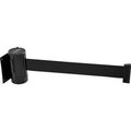 Global Equipment Global Industrial„¢ Wall Mount Retractable Belt Barrier, Black Case W/7-1/2' Black Belt WM300B-BK75